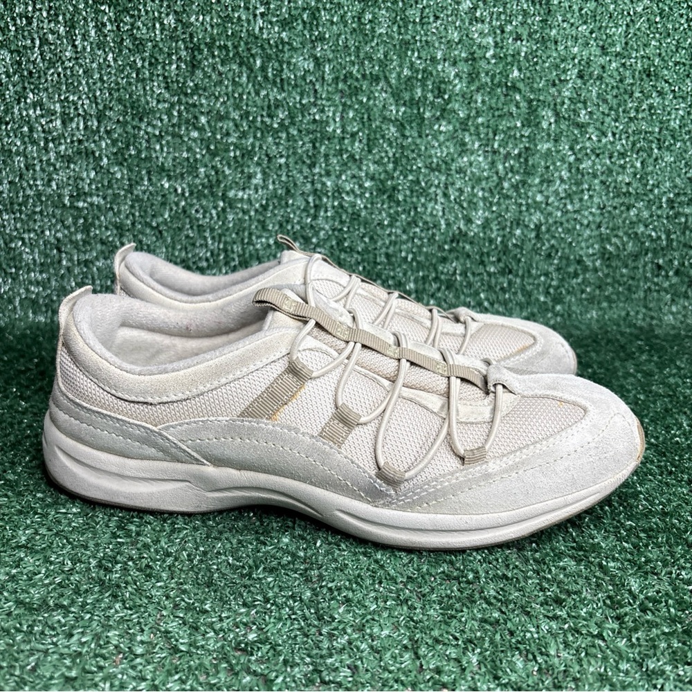 Easy Spirit Shoes Womens 10 M Slip On Casual Sneakers Beige‎ Suede Comfort
